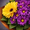 Свидание в Рио – букет из хризантем и гербер 3